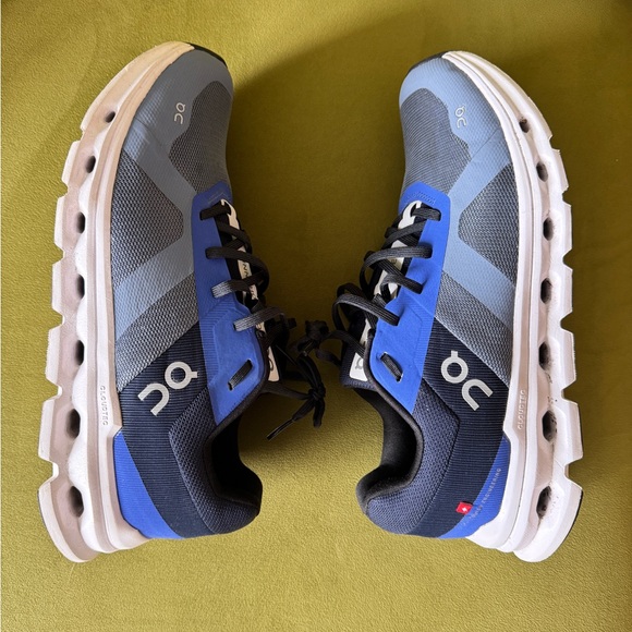 On Running Cloudrunner Men\'s Shoes - Blue and Gray